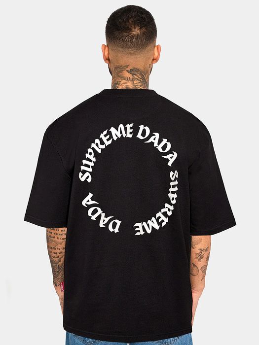 DADA Supreme Oversize Streetwear T-Shirt mit Rundlogo Print – Schwarz, Bild 3