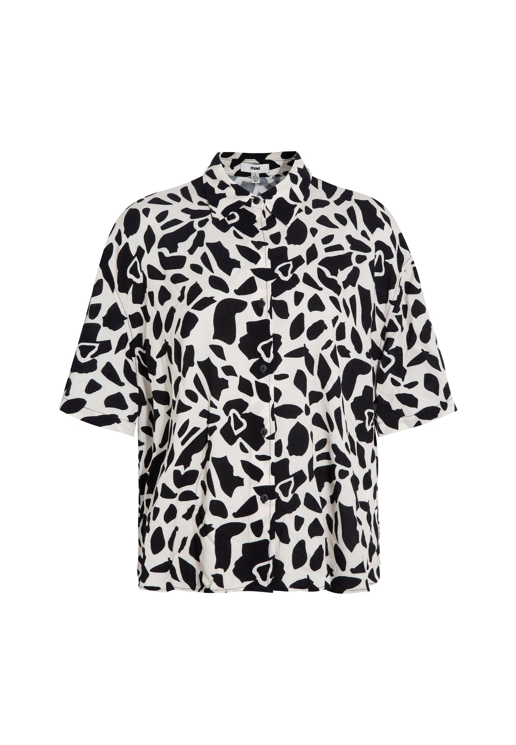 Mavi_25Summer1_geo-animal-print_1211119-89865_5.jpg Kurzarm Hemdbluse mit Allover Animal-Print und Knopfleiste