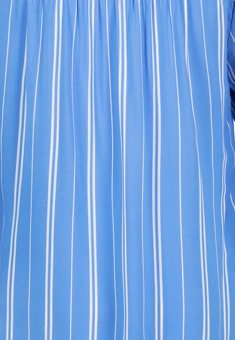 Sublevel Gemusterte Boho Tunika mit Trompetenärmeln – Blau, Bild 3