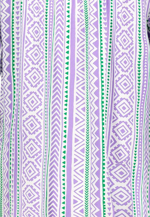 Sublevel Gemusterte Boho Tunika mit Trompetenärmeln – Lila, Bild 3