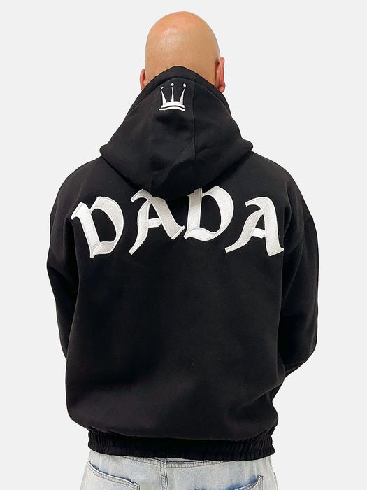 DADA Supreme DADA Supreme Urban Zip Hoodie mit Kapuze und Rückenstickerei – Schwarz, Bild 3