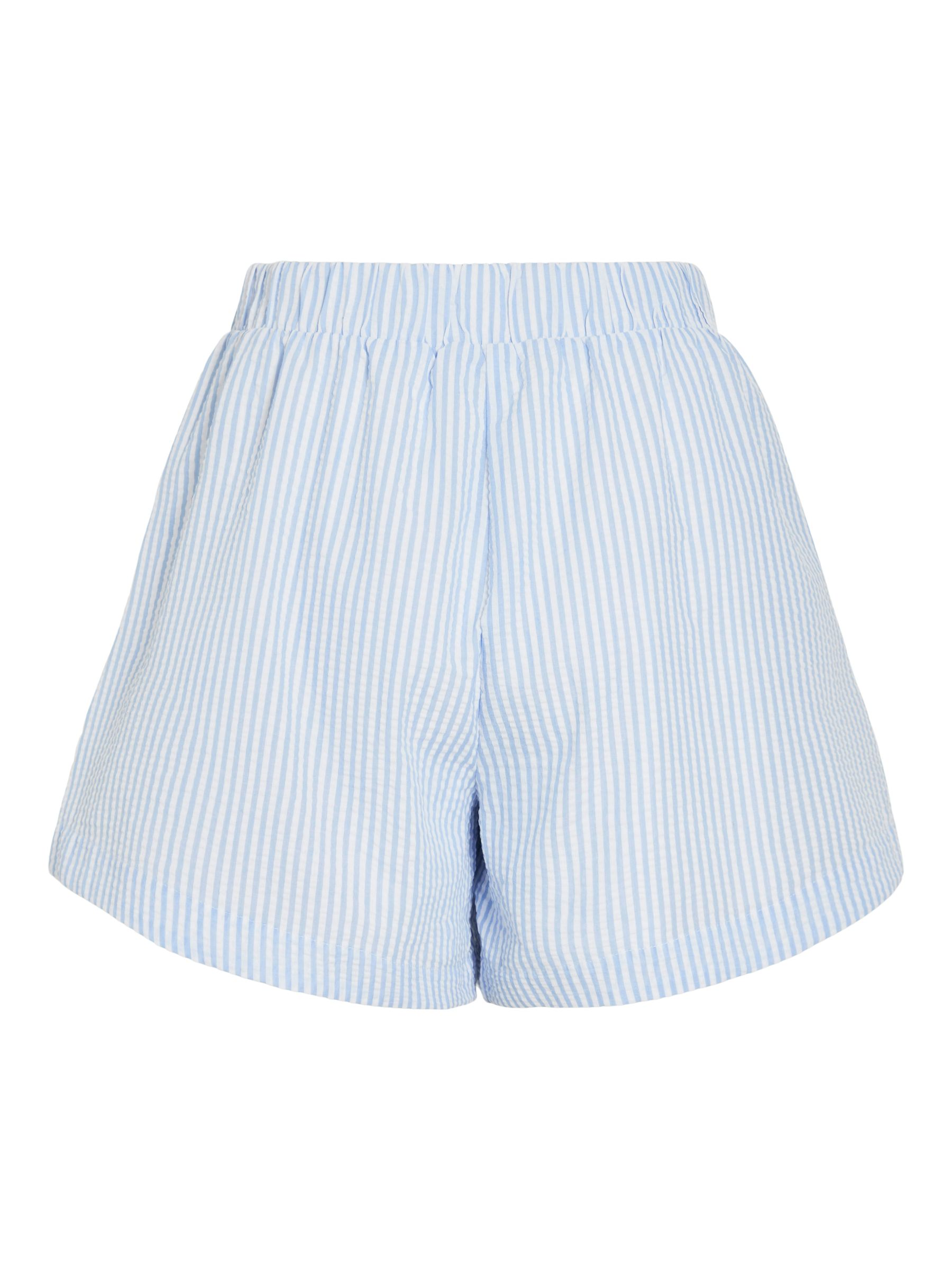 VILA_SpringSummer2025_4756448_14107217_2.jpg Gesmokte Bermuda Shorts Gestreift mit elastischem Bund