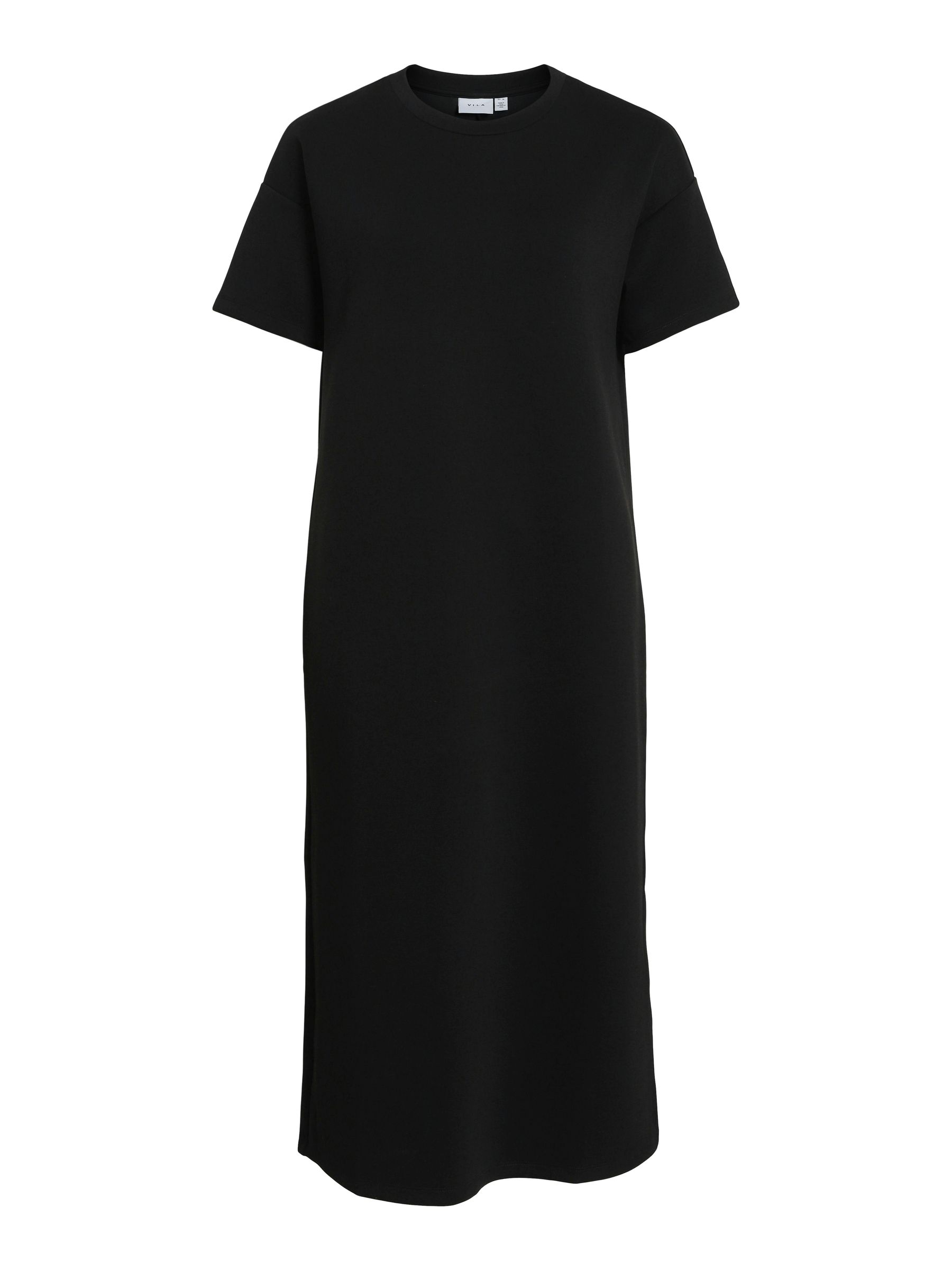 VILA_Springsummer_4709706_14105280.jpg Elegantes Midi-T-Shirt-Kleid mit Rundhalsausschnitt
