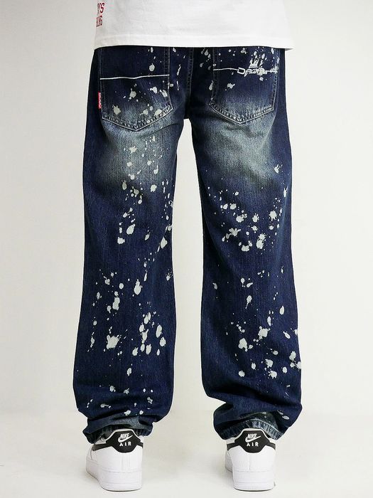 DADA Supreme DADA Supreme Loose Fit Jeans Intense Blue mit Farbspritzern – Blau, Bild 3