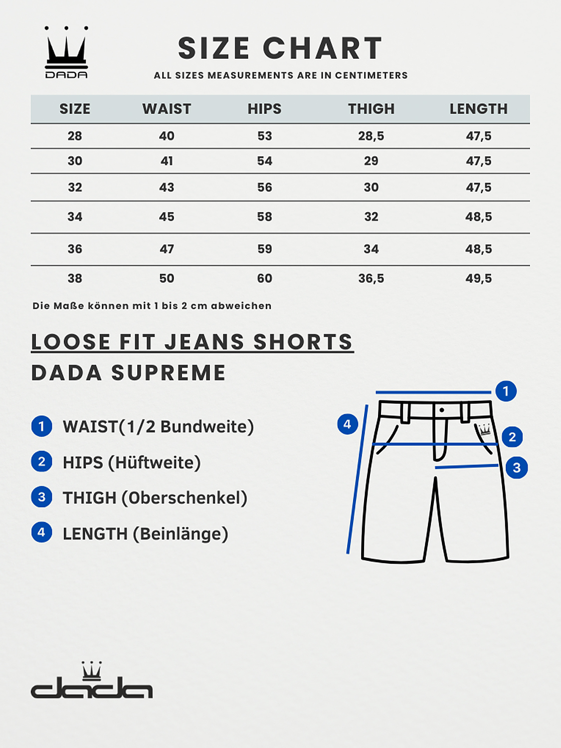 Loose Fit Denim Shorts mit Splatter Print Loose Fit Denim Shorts mit Splatter Print