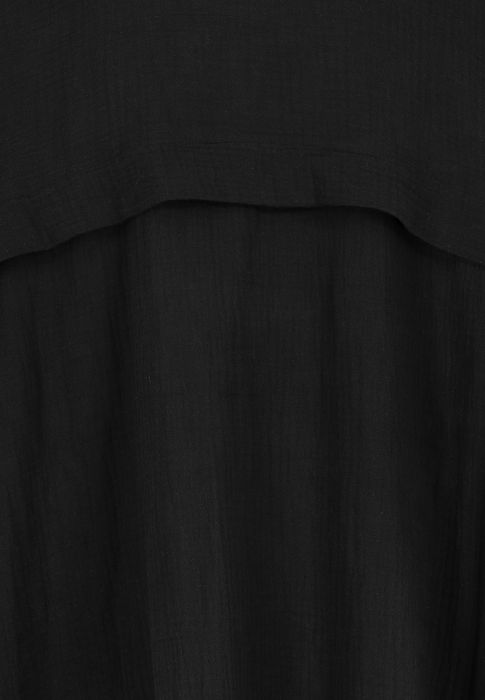 Sublevel Legere Hemd Bluse Musselin mit Knopfleiste – Schwarz, Bild 4