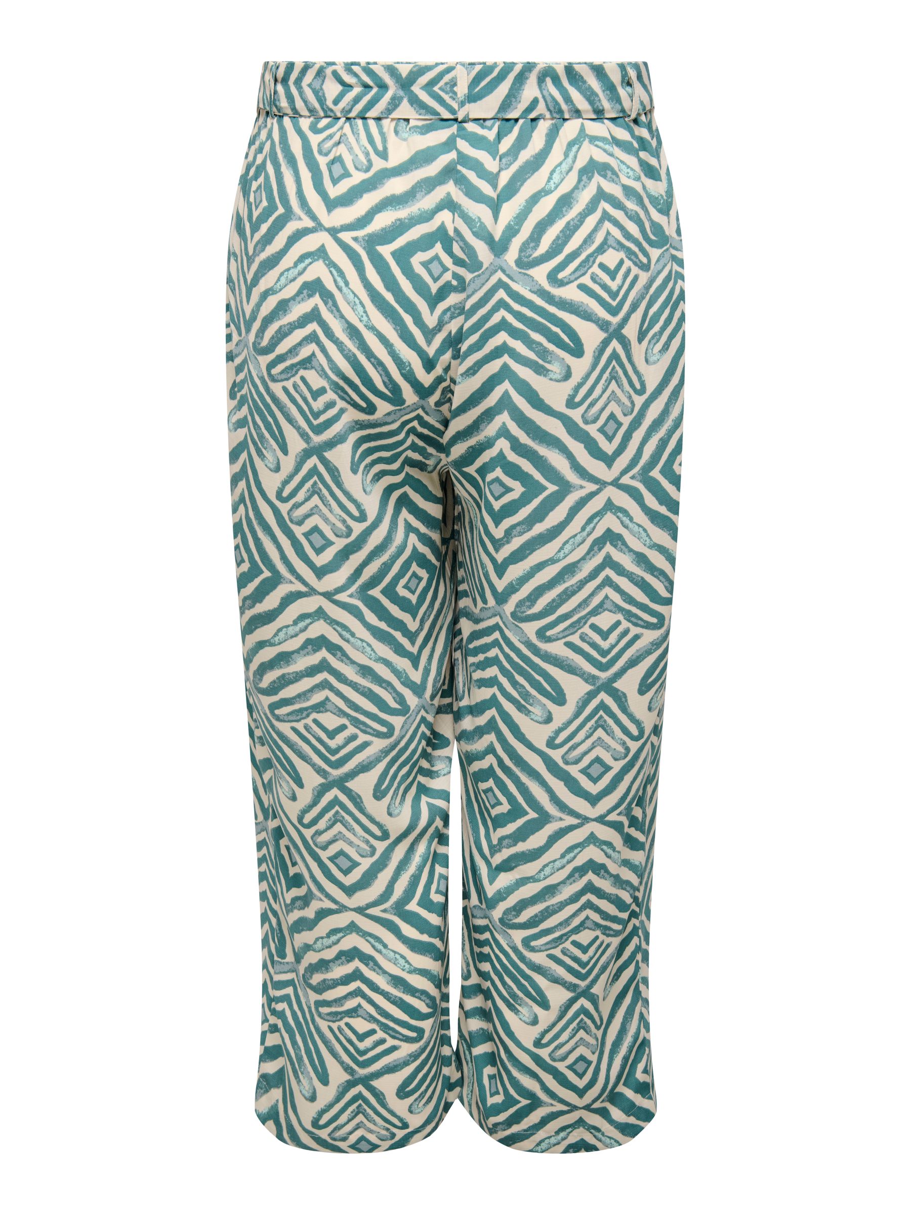 ONLY-CARMAKO_SpringSummer2025_4767580_15349334_2.jpg Gemusterte Culotte Freizeithose mit Bindeband