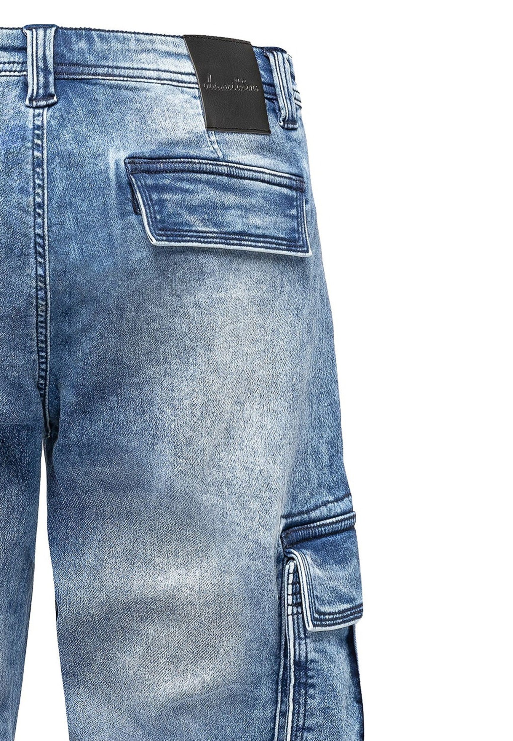 Cargoshorts aus Denim mit Waschung und Stretch A&S Cargoshorts aus Denim mit Waschung und Stretch A&S