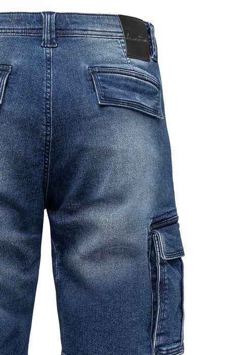 Humy HUMY Cargoshorts aus Denim mit Waschung und Stretch A&S – Dunkelblau, Bild 3
