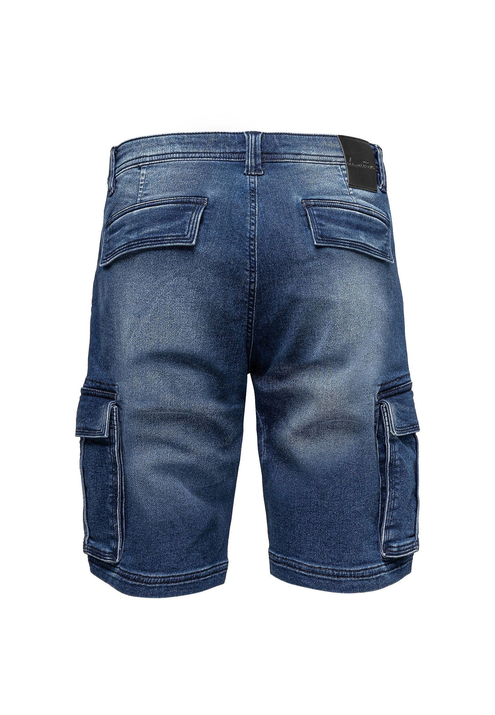 Humy HUMY Cargoshorts aus Denim mit Waschung und Stretch A&S – Dunkelblau, Bild 2