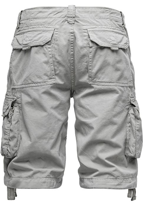 HUMY Cargo Bermuda Shorts Kurze Chino Hose A&S, Farbe: Hellgrau