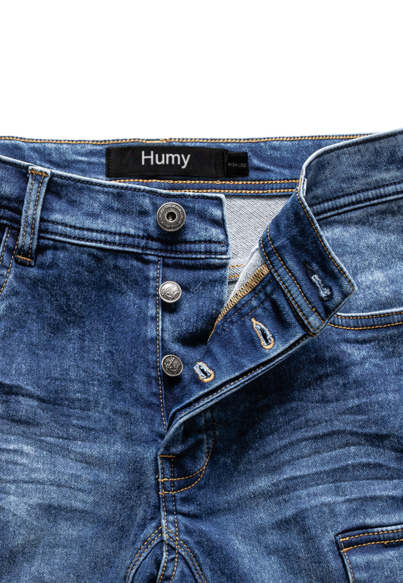 Denim Cargoshorts mit Stretchbund und Knopfleiste A&S Denim Cargoshorts mit Stretchbund und Knopfleiste A&S