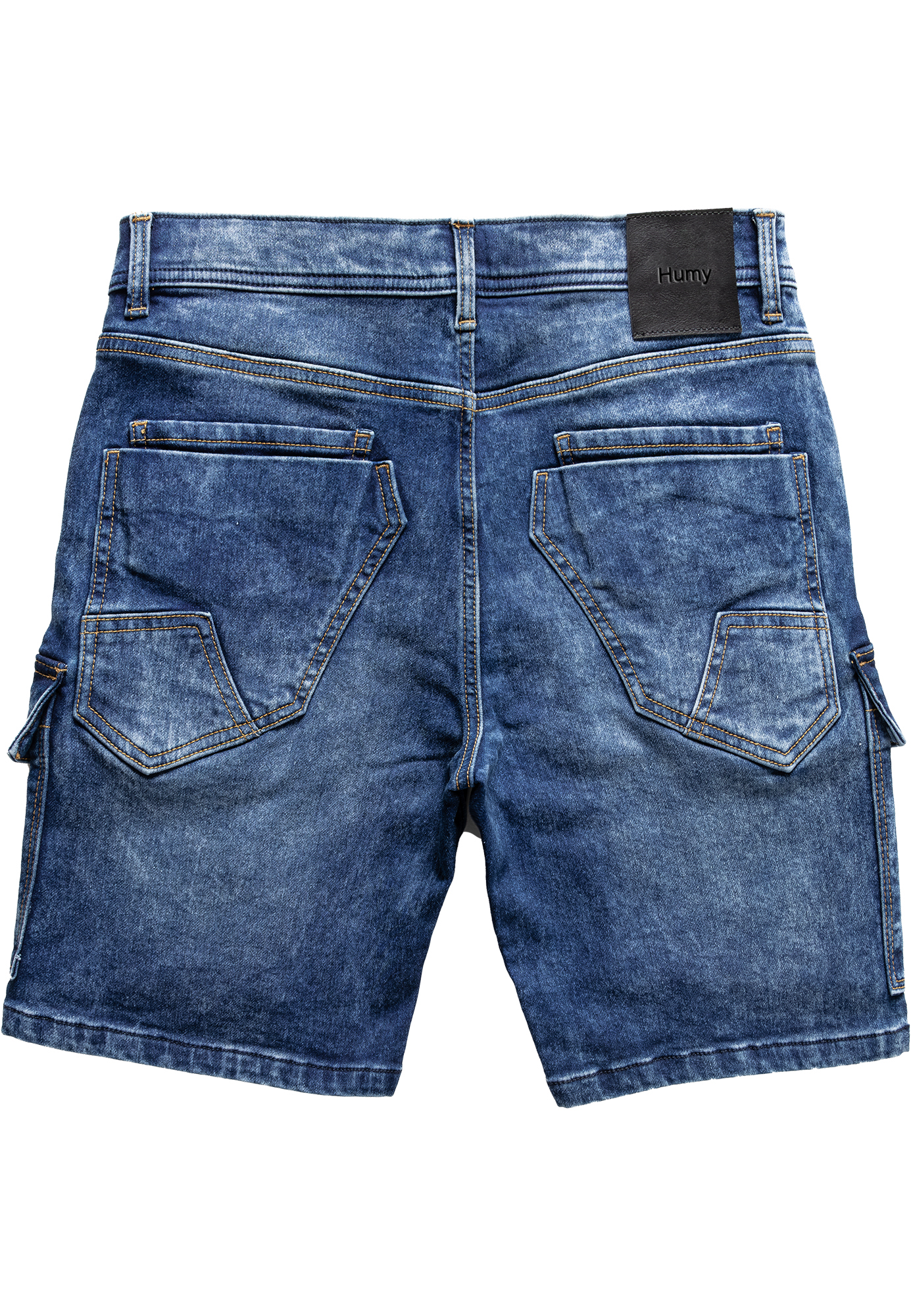 Denim Cargoshorts mit Stretchbund und Knopfleiste A&S Denim Cargoshorts mit Stretchbund und Knopfleiste A&S