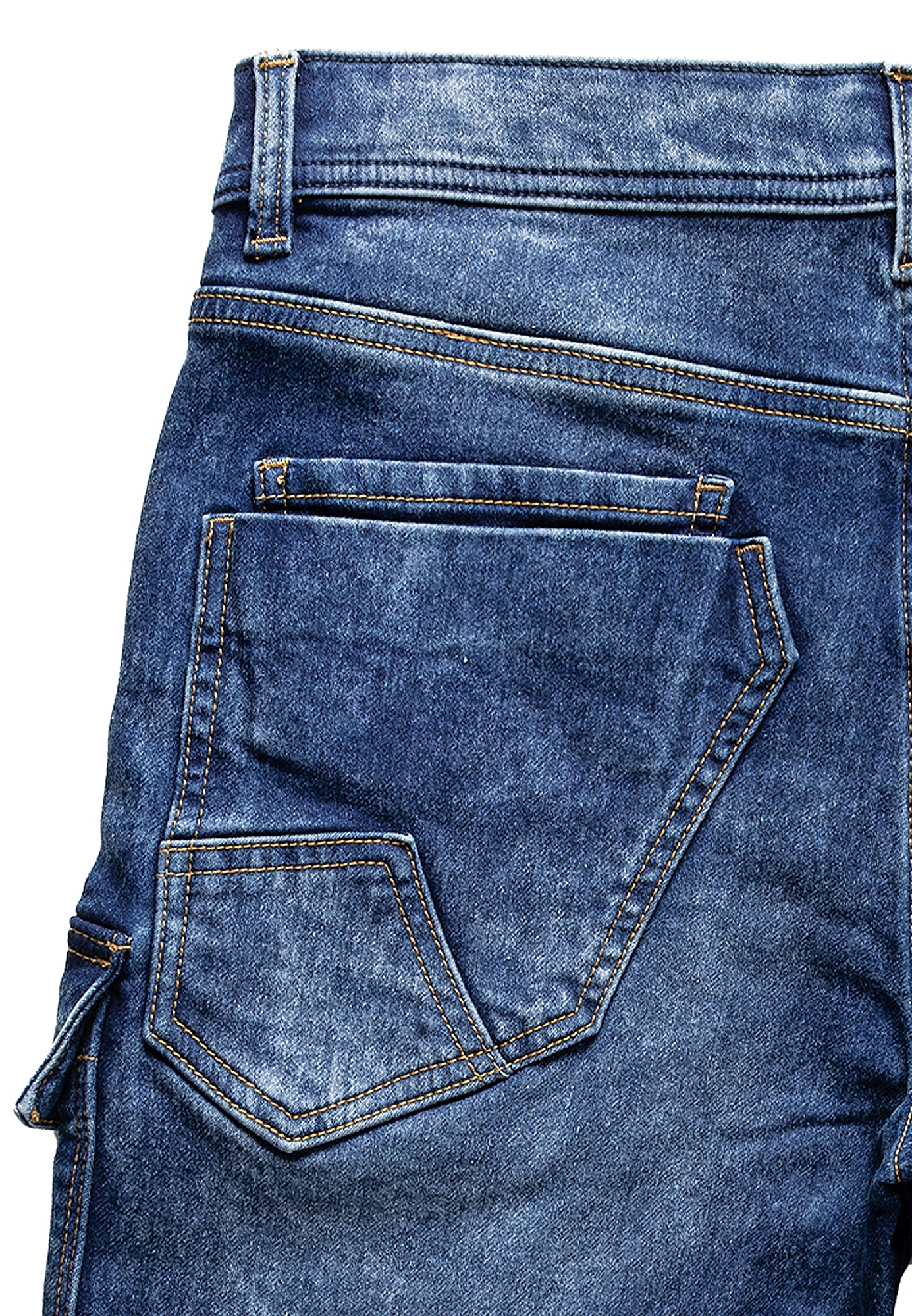 Denim Cargoshorts mit Stretchbund und Knopfleiste A&S Denim Cargoshorts mit Stretchbund und Knopfleiste A&S