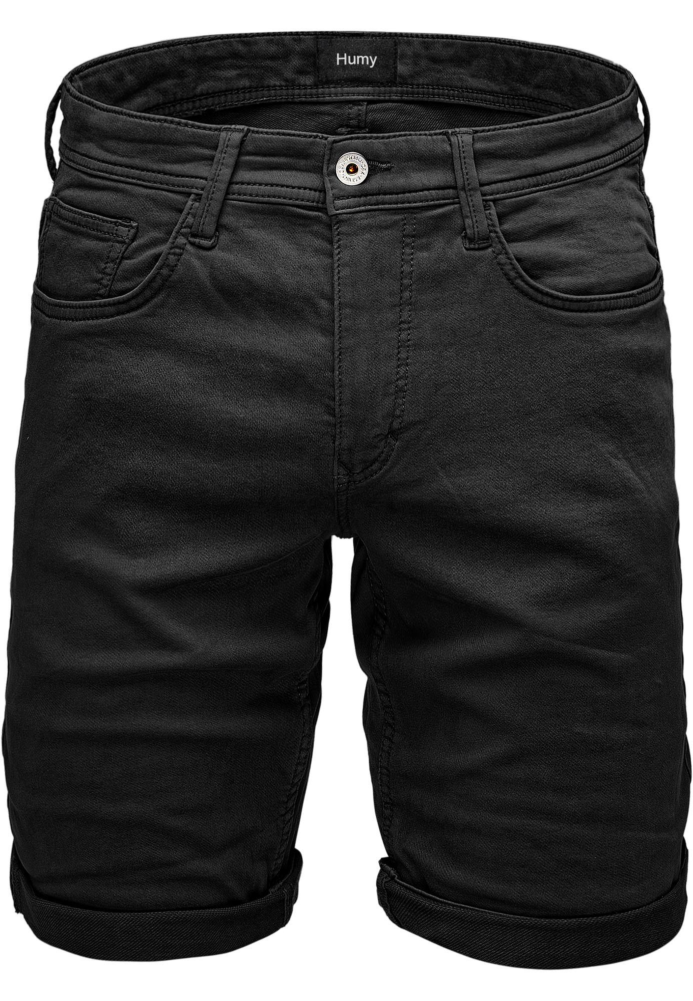 Stretch Denim Bermuda Shorts mit Umschlag und 5-Pocket-Design A&S Stretch Denim Bermuda Shorts mit Umschlag und 5-Pocket-Design A&S