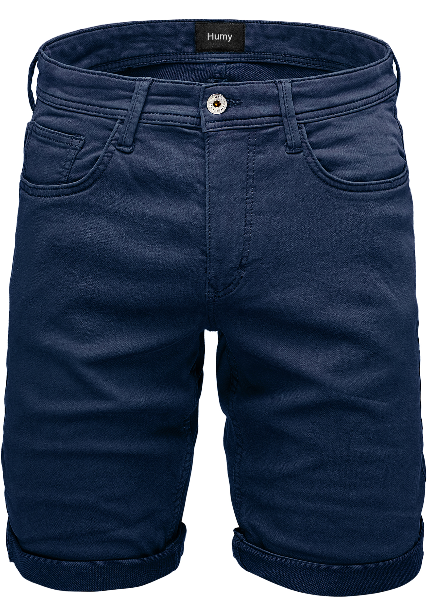 Stretch Denim Bermuda Shorts mit Umschlag und 5-Pocket-Design A&S Stretch Denim Bermuda Shorts mit Umschlag und 5-Pocket-Design A&S