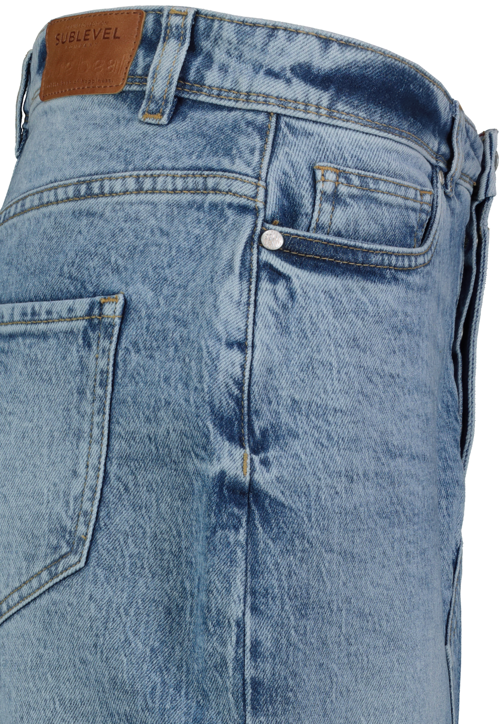 D85079BH50201M303_19300_D2.jpg Jeansrock mit Schlitz und ausgefranstem Saum
