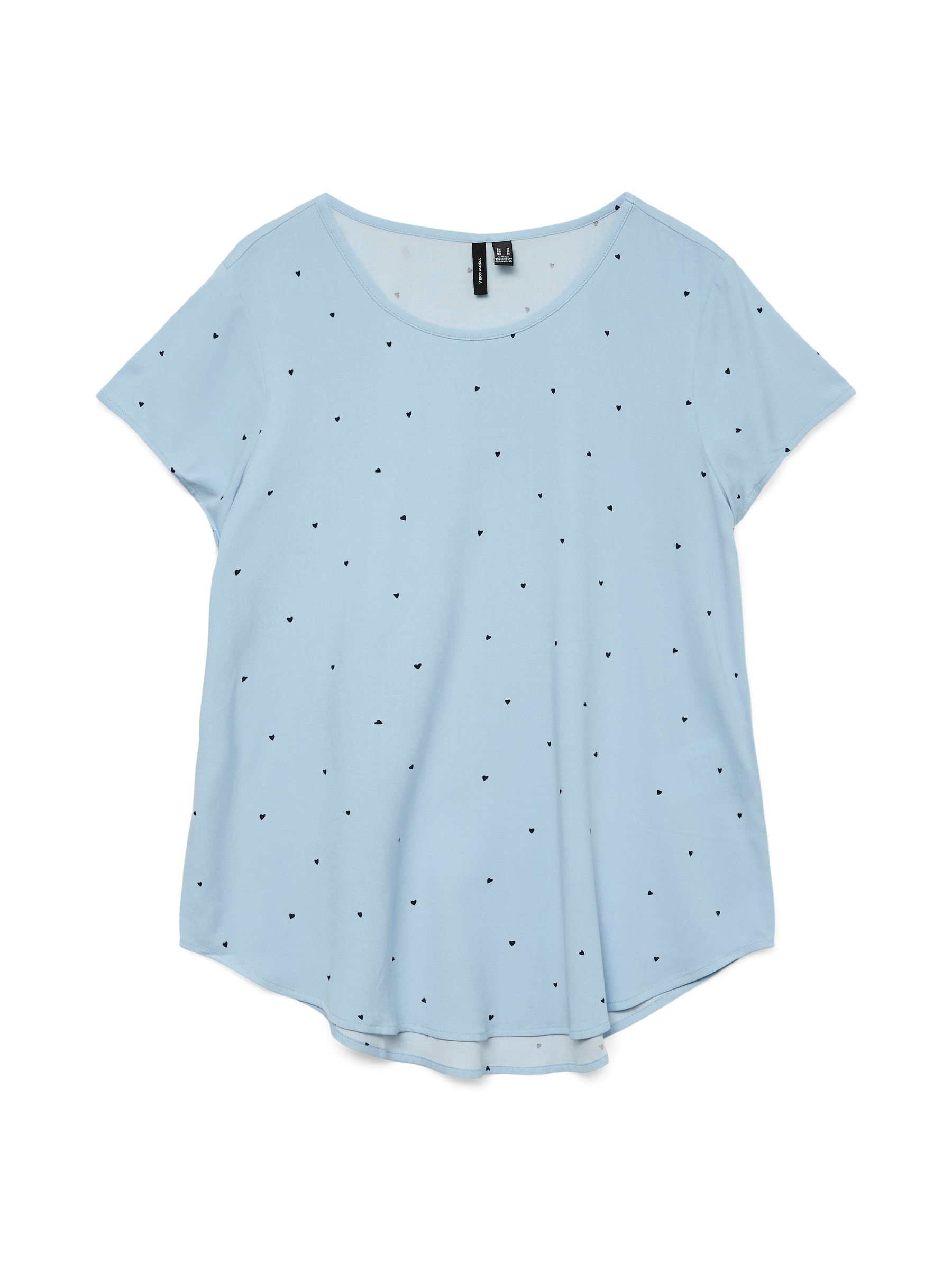 VERO-MODA_Springsummer_4743439_10326190.jpg Legere Shirt Bluse Rundhals mit kurzen Ärmeln