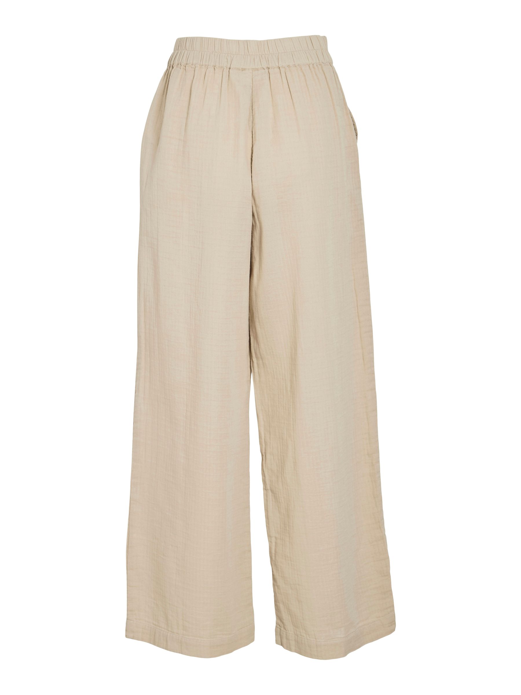 VILA_SpringSummer2025_4713760_14105427_2.jpg Legere Palazzo Stoffhose mit elastischem Bund und weitem Bein