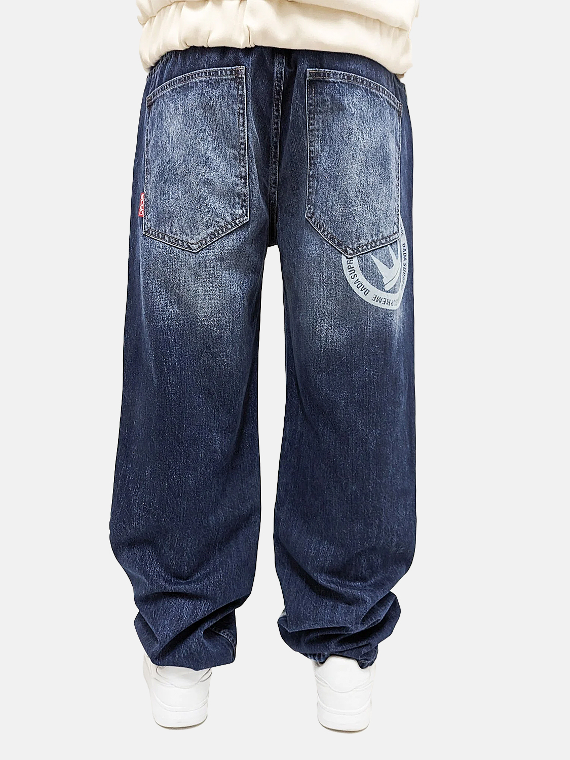 Lockere Baggy Jeans im Loose Fit mit Coin-Crown Design Lockere Baggy Jeans im Loose Fit mit Coin-Crown Design