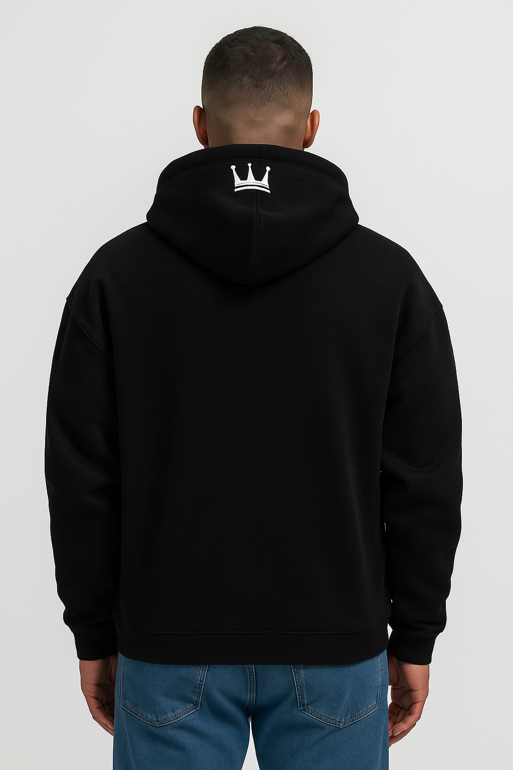 Oversized Hoodie mit Logo-Details und Reißverschlusstasche Oversized Hoodie mit Logo-Details und Reißverschlusstasche