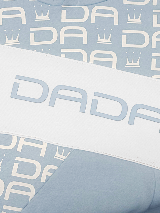 DADA Supreme DADA Supreme Oversize Hoodie mit Allover Logo Druck und Kapuze – Blau, Bild 3