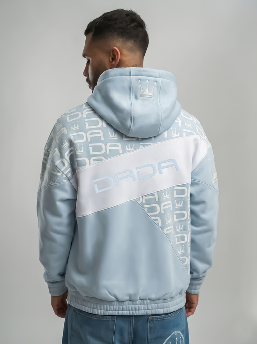 DADA Supreme DADA Supreme Oversize Hoodie mit Allover Logo Druck und Kapuze – Blau, Bild 5