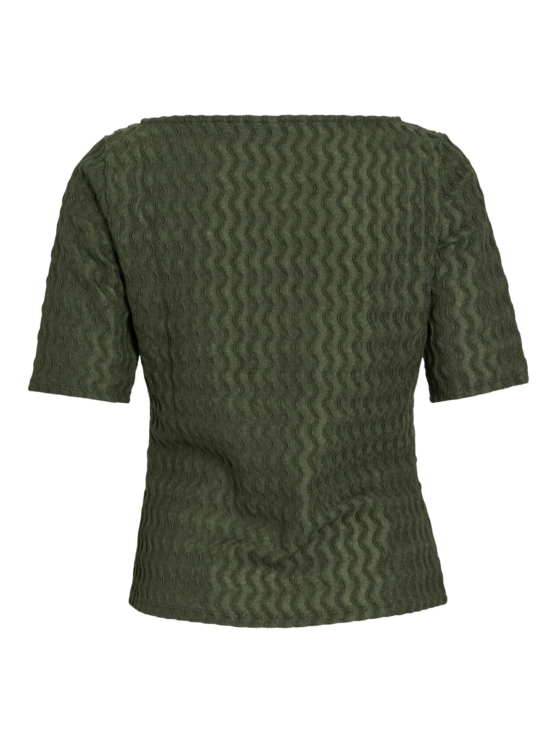VILA_Springsummer_4749221_14106782_2.jpg Struktur Design T-Shirt Kurzarm mit Rundhals