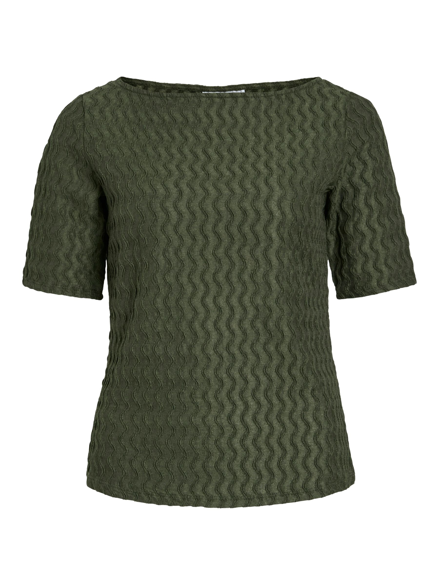 VILA_Springsummer_4749221_14106782.jpg Struktur Design T-Shirt Kurzarm mit Rundhals