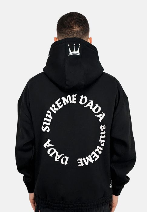 DADA Supreme DADA Supreme Oversize Hoodie Print Ärmeltasche Kängurutasche – Schwarz, Bild 6