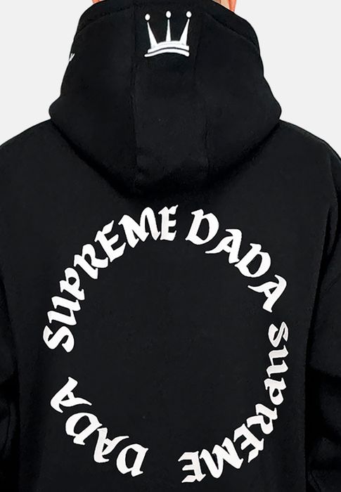 DADA Supreme DADA Supreme Oversize Hoodie Print Ärmeltasche Kängurutasche – Schwarz, Bild 5