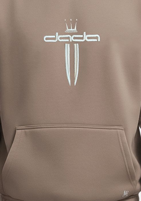 DADA Supreme DADA Supreme Oversize Hoodie Print Ärmeltasche Kängurutasche – Braun, Bild 4