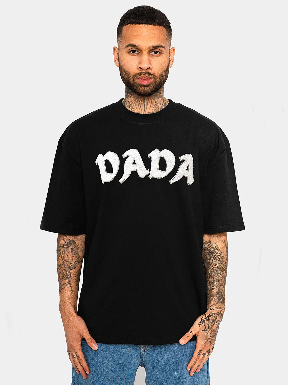Oversize T-Shirt mit Frottee-Schriftzug Oversize T-Shirt mit Frottee-Schriftzug
