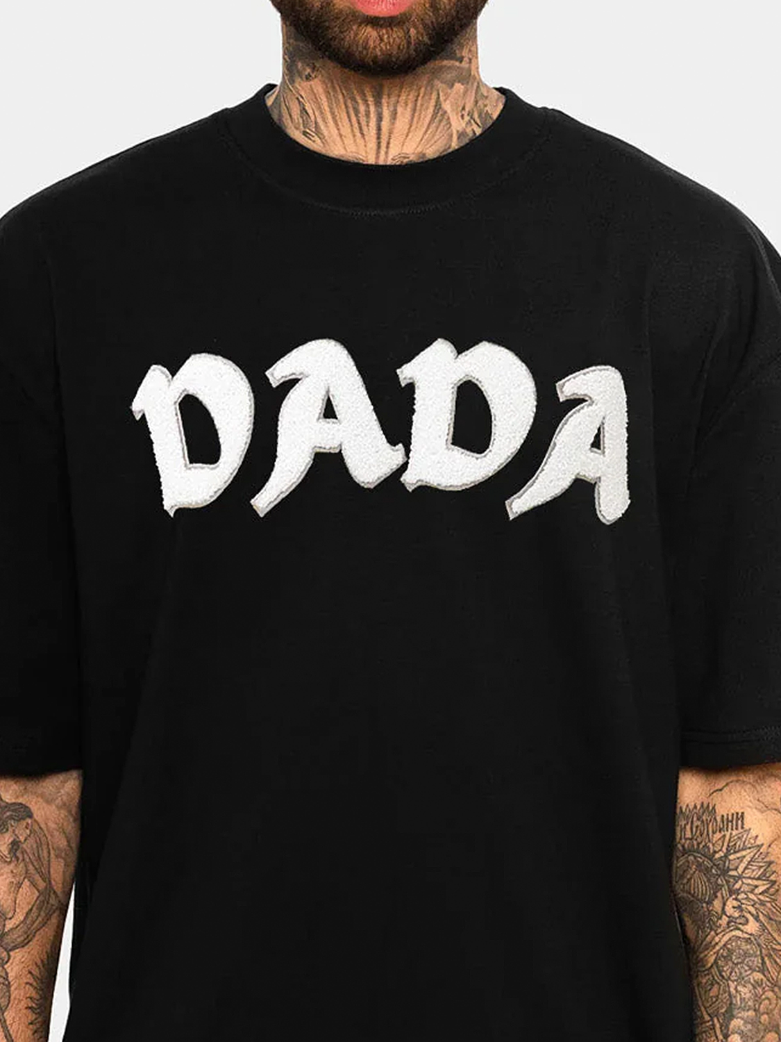 Oversize T-Shirt mit Frottee-Schriftzug Oversize T-Shirt mit Frottee-Schriftzug