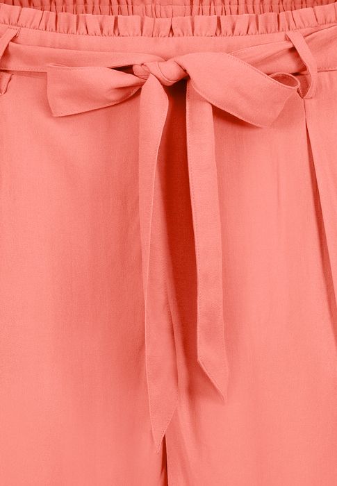 Fresh Made Elegante Palazzo Shorts mit elastischem Bund und Bindeband – Orange, Bild 3