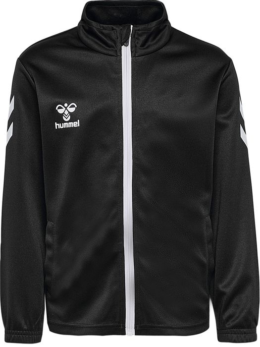 hummel Kinder Trainingsanzug mit Reißverschluss und Logo, Farbe: Schwarz