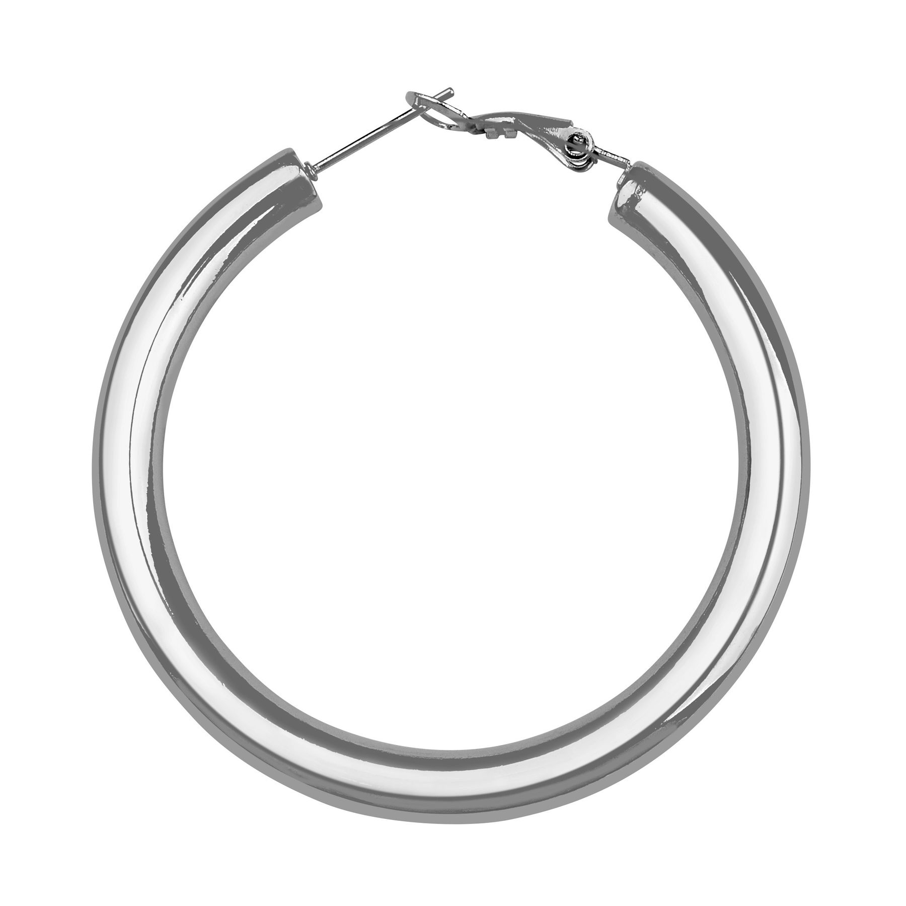 Glanzvolle große Creolen Ohrringe, klassisches Design Glanzvolle große Creolen Ohrringe, klassisches Design
