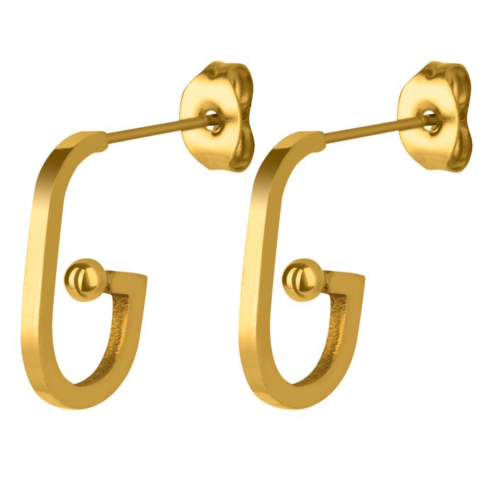 Anely ANELY Ohrstecker Set mit Blumen, Kugeln und Creolen – Gold, Bild 4