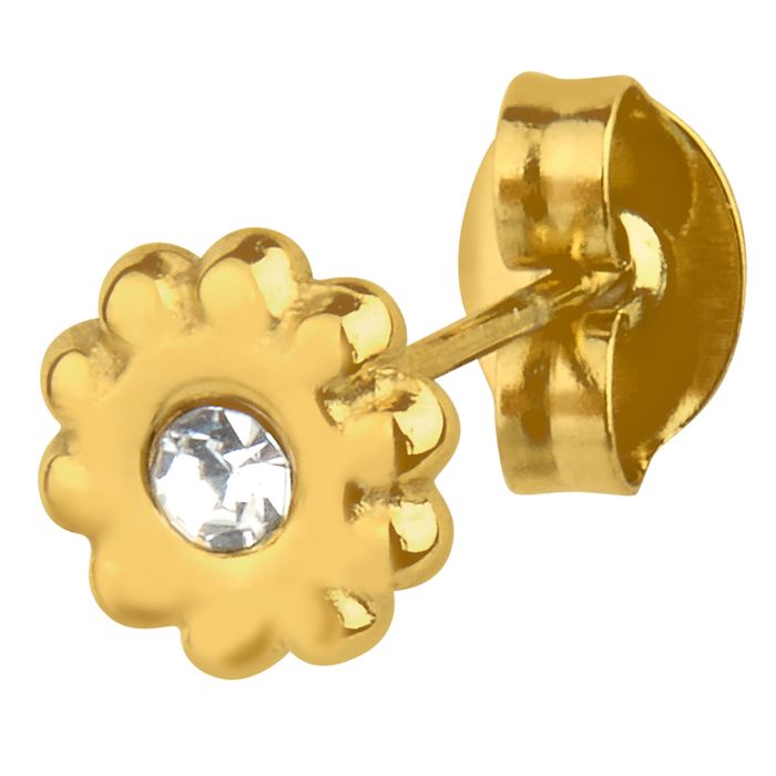 Anely ANELY Ohrstecker Set mit Blumen, Kugeln und Creolen – Gold, Bild 5