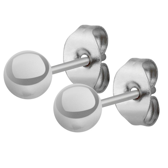 Anely ANELY Ohrstecker Set mit Blumen, Kugeln und Creolen – Silber, Bild 5