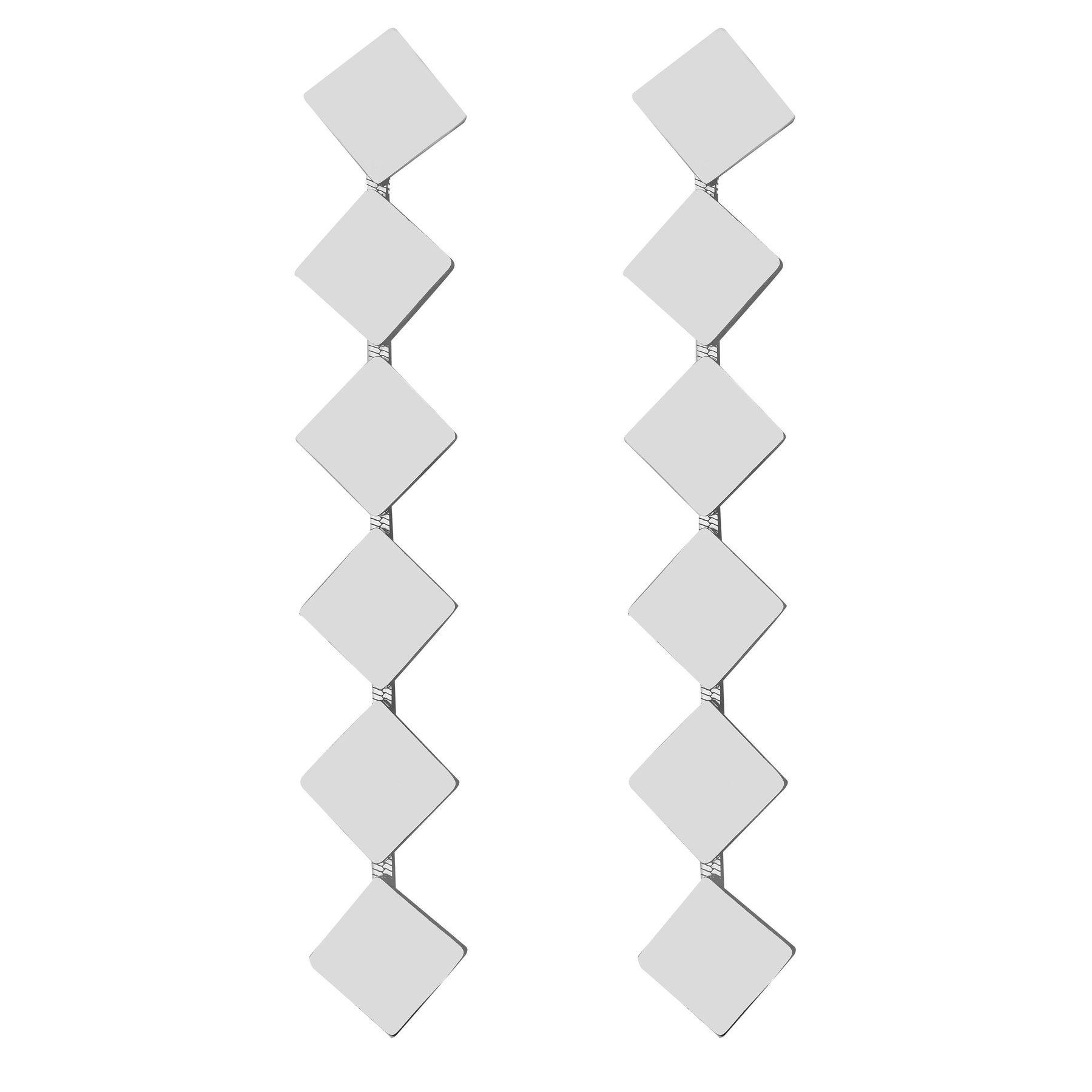 Lange Ohrstecker mit geometrischen Anhängern Lange Ohrstecker mit geometrischen Anhängern