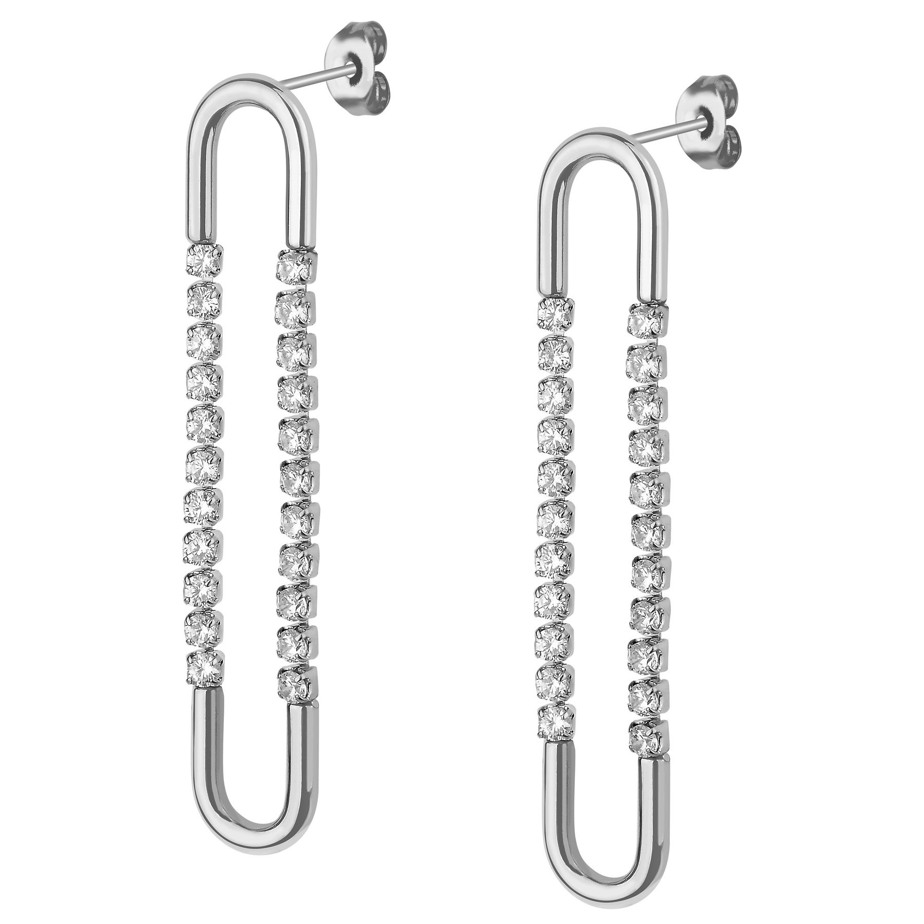 Lange Ohrstecker mit Glitzer Lange Ohrstecker mit Glitzer