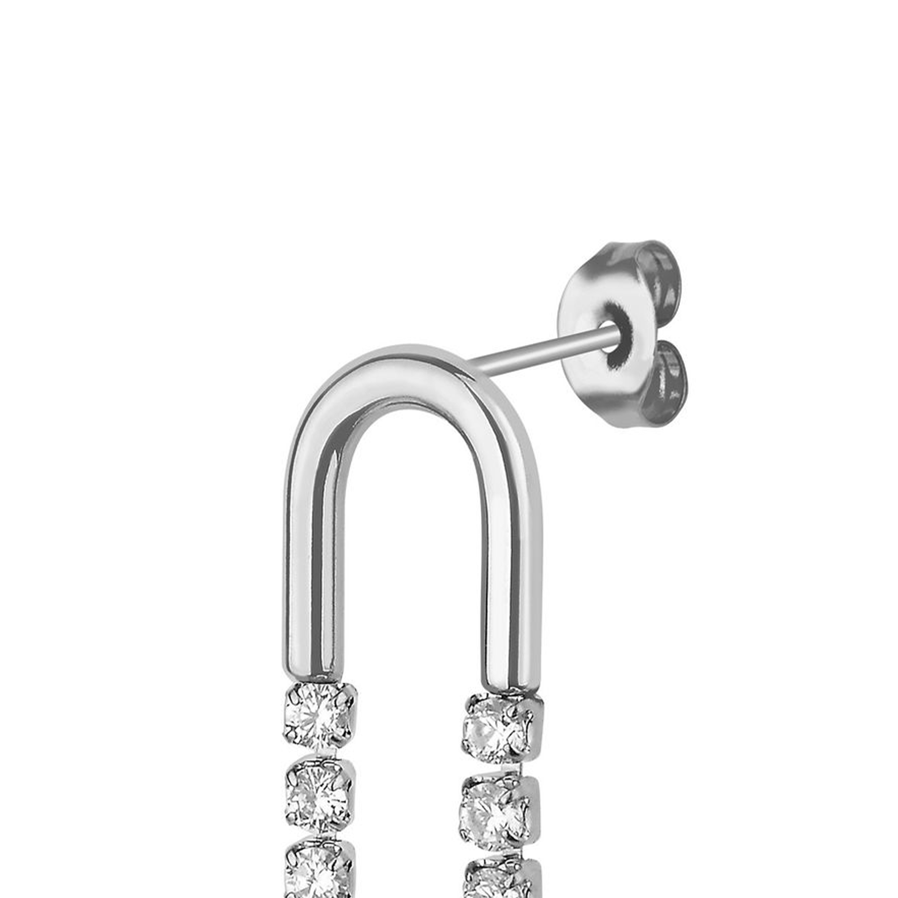 Lange Ohrstecker mit Glitzer Lange Ohrstecker mit Glitzer