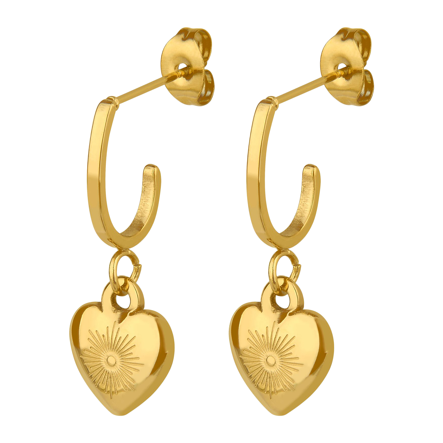 Ohrschmuck Set mit Herzanhänger und Evil Eye Ohrschmuck Set mit Herzanhänger und Evil Eye