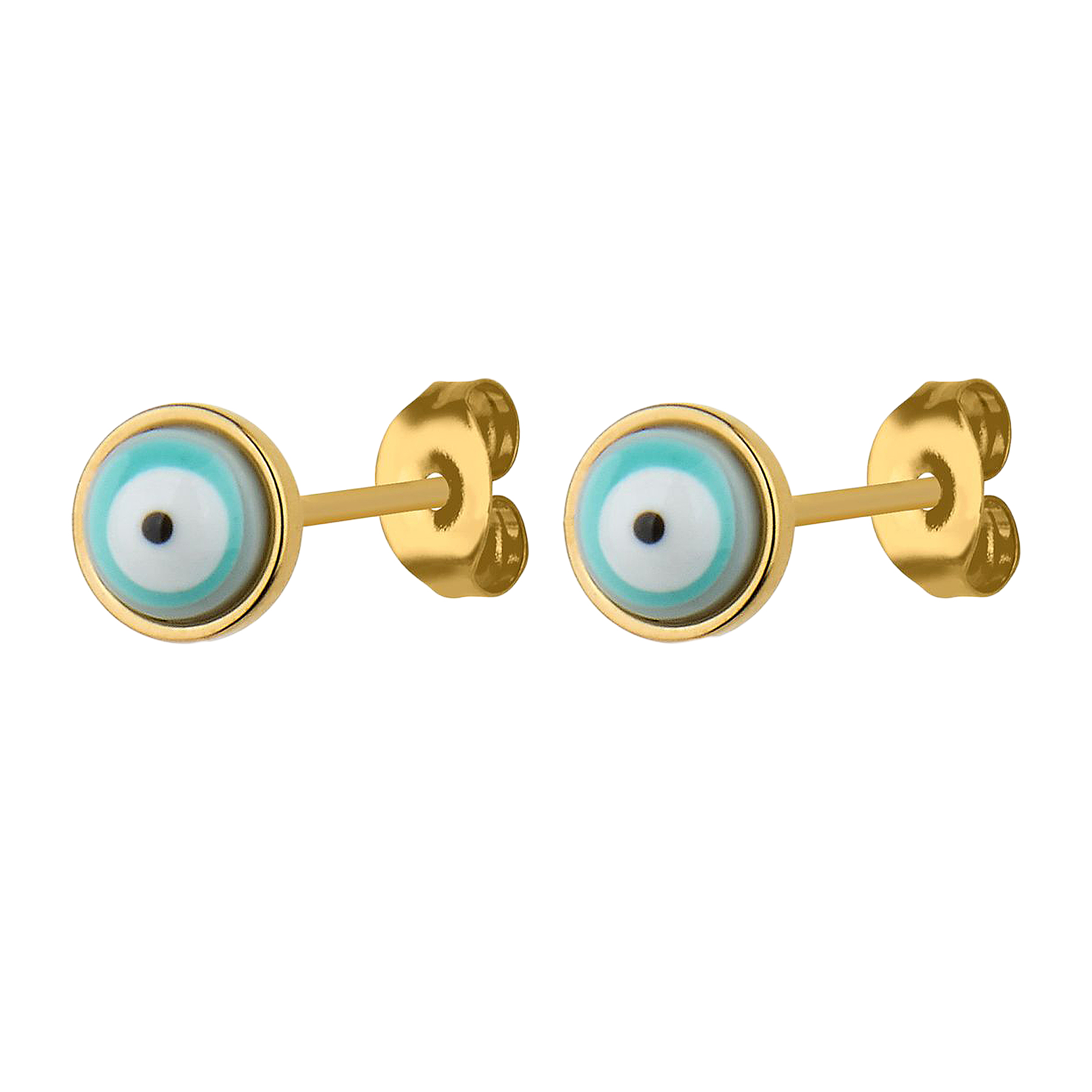 Ohrschmuck Set mit Herzanhänger und Evil Eye Ohrschmuck Set mit Herzanhänger und Evil Eye