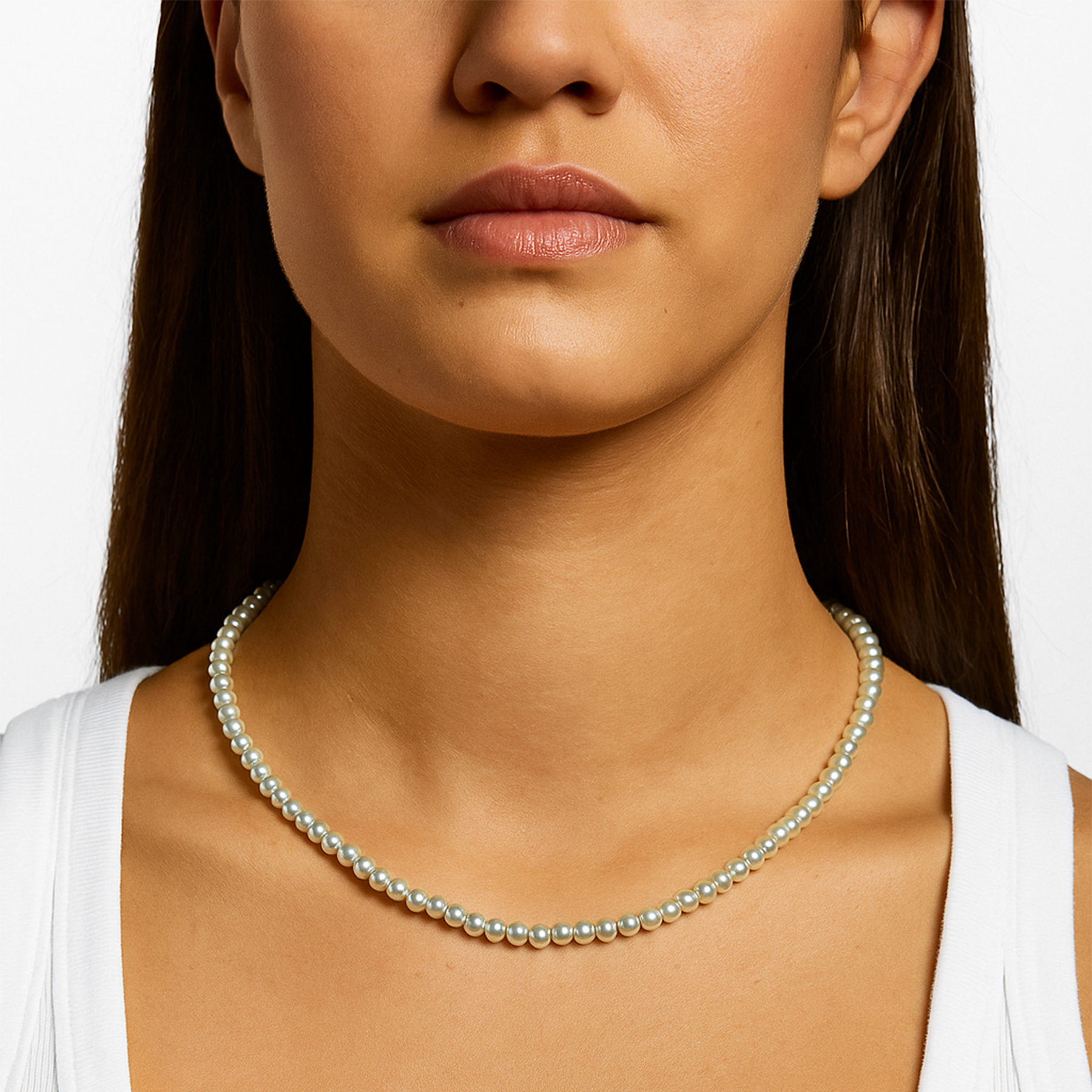 Anely ANELY Filigrane Kette mit Edelstahlverschluss – Silber, Bild 2