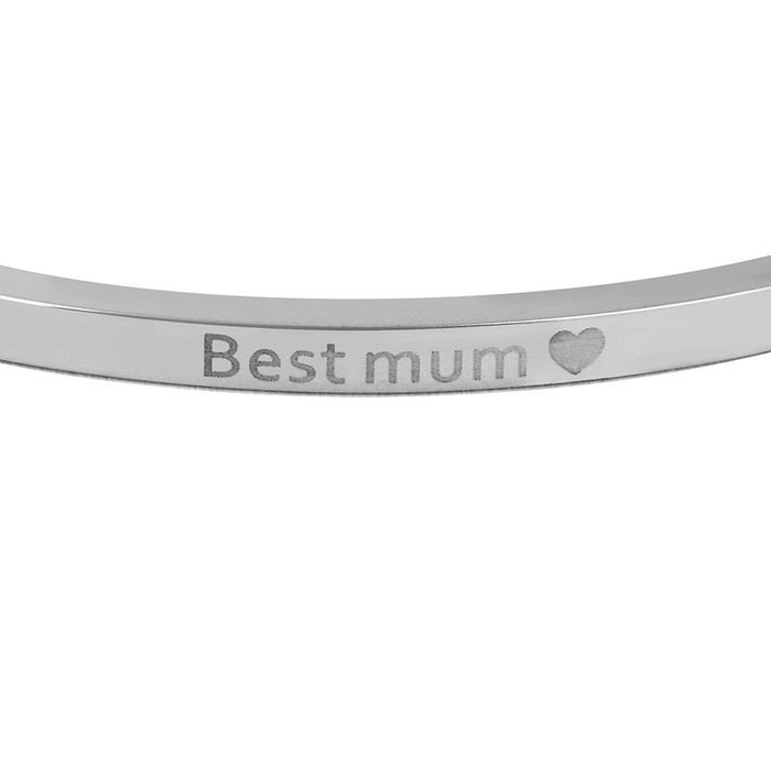 Anely ANELY Gravierbares Armband mit Herz und Schriftzug – Silber, Bild 3