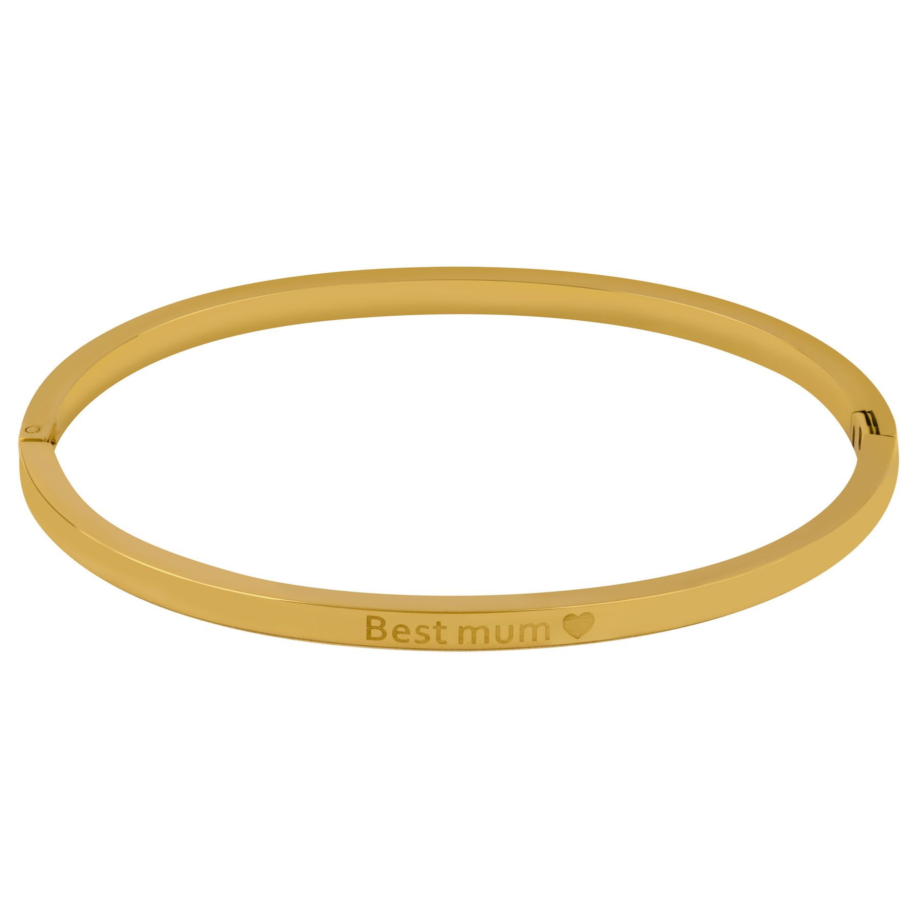 Anely ANELY Gravierbares Armband mit Herz und Schriftzug – Gold, Bild 1