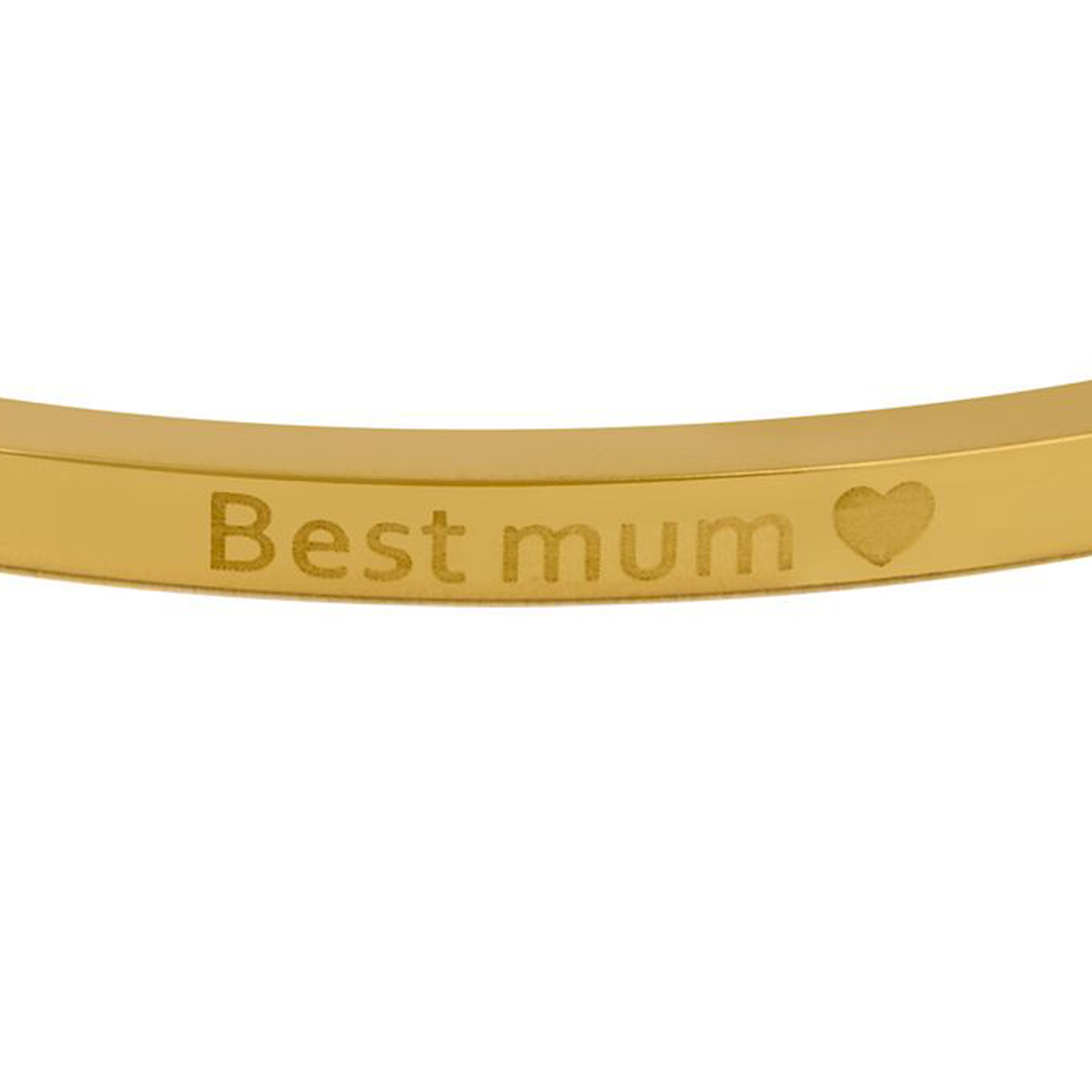 Anely ANELY Gravierbares Armband mit Herz und Schriftzug – Gold, Bild 2