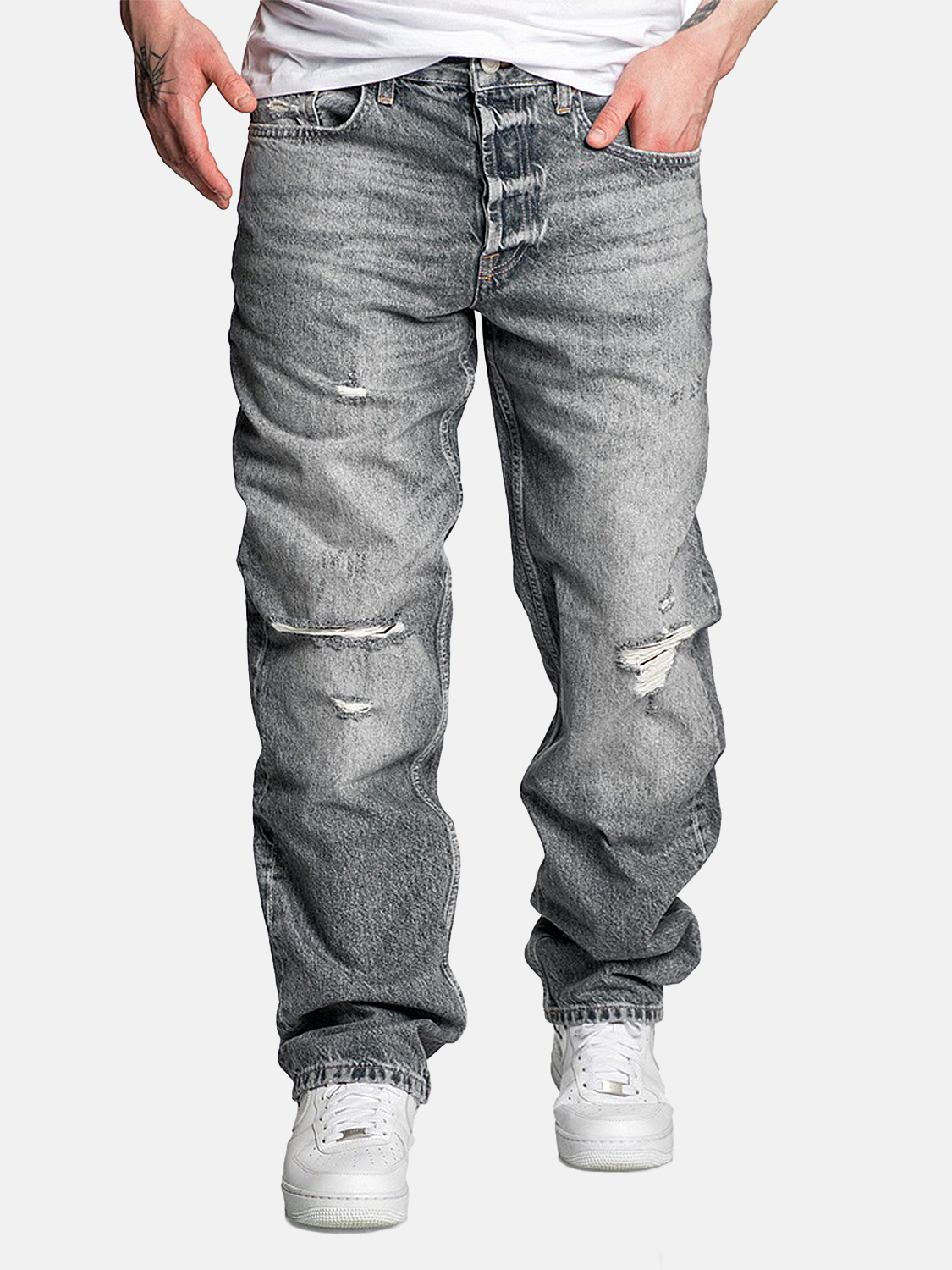 Loose Fit Baggy Jeans mit Used Look – A&S Loose Fit Baggy Jeans mit Used Look – A&S